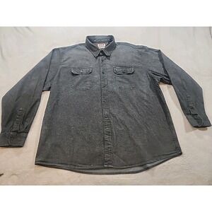 Men's Wrangler Button Up Flex For‎ Comfort Denim Black 3x Shirt
